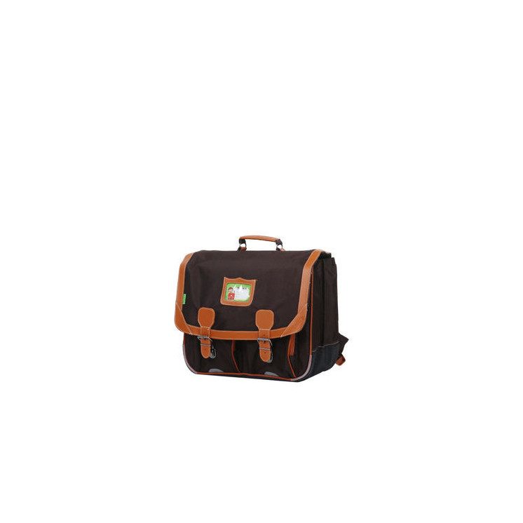 1 cartable 41 cm + une trousse double Chocolat