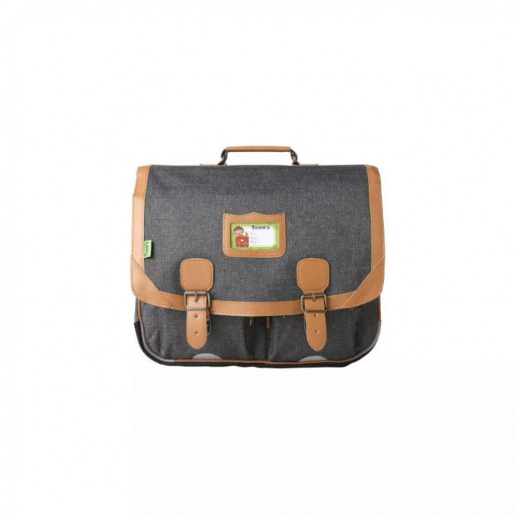 1 cartable 41 cm + une trousse simple Chiné naturel