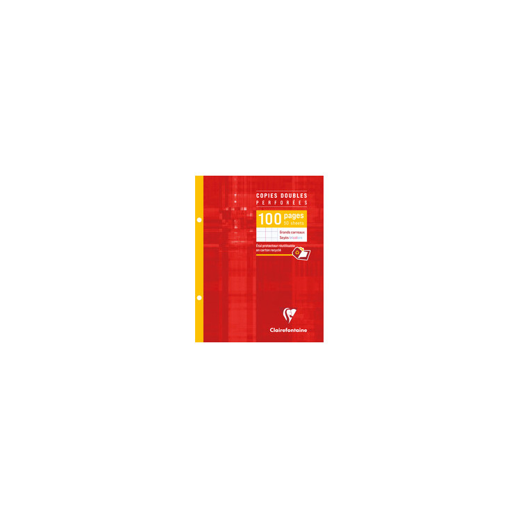 Copie double Clairefontaine - 17 x 22 cm- 200 pages - 90 gr -seyes