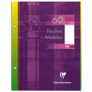 Feuille de dessin Clairefontaine 17 x 22  cm - 60 pages