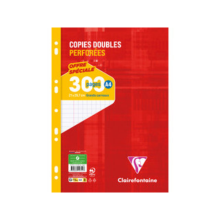 Copie doubles Clairefontaine 21 x 29,7 cm - Seyes - Paquet de 300