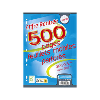 Feuilles mobile 21 x 29,7 - callligraphe Paquet de 500