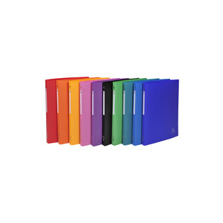 Classeur souple - 21x 29.7 -avec etiquette-Dos de 20 mm-Assorties