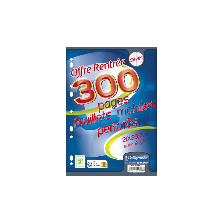 Feuilles mobile 21 x 29,7 - Callligraphe - Paquet de 300