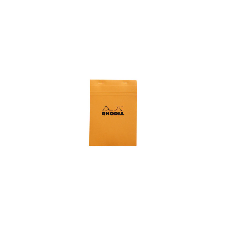 Bloc agrafé No. 16, format A5, quadrillé 5x5, orange
