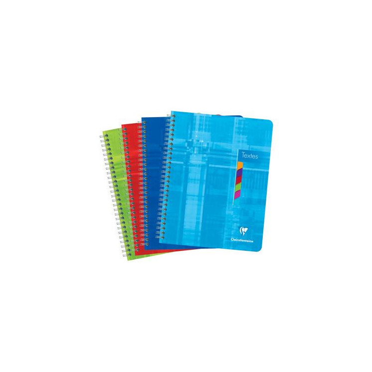 Cahier de textes reliure intégrale 17x22cm 144 pages grands carreaux Couverture plastique