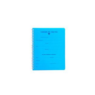 Cahier de textes reliure intégrale 17x22cm 124 pages grands carreaux