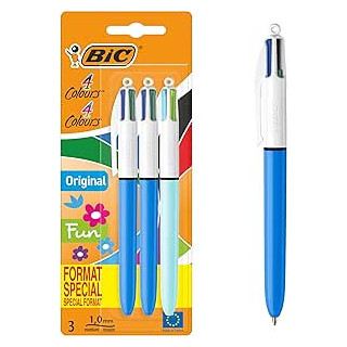 Stylo Bic bille 4 couleurs 2+ 1 Fun