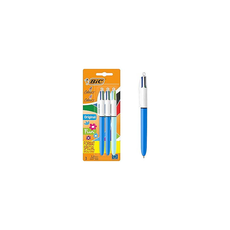 Stylo Bic bille 4 couleurs 2+ 1 Fun