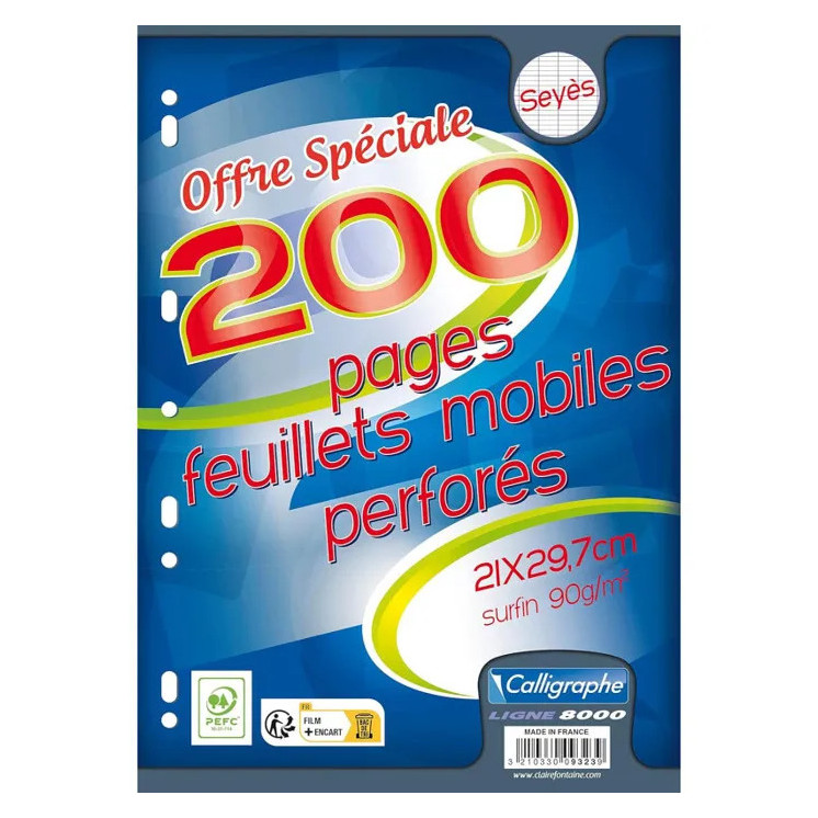Feuilles mobile 21 x 29,7 - Callligraphe - Paquet de 200